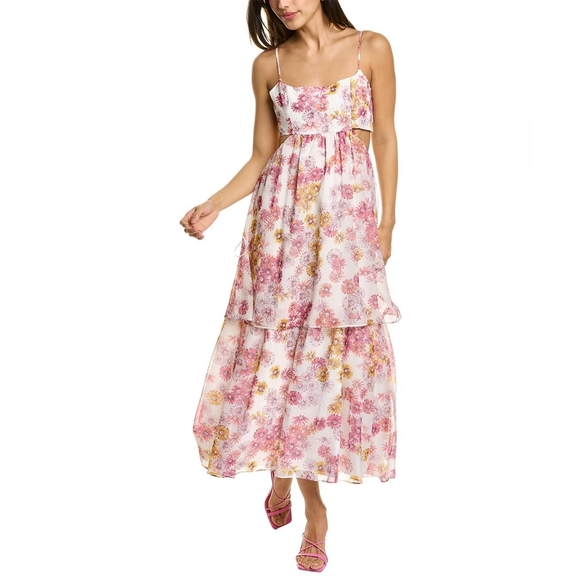 8. NWT WAYF Tiered Maxi Dress Size Small - Picture 1 of 6